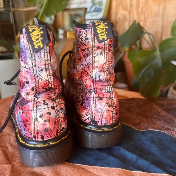 Dr marten pink London icons leather boots size 5 or 6 faded size rare vintage - Picture 4 of 16
